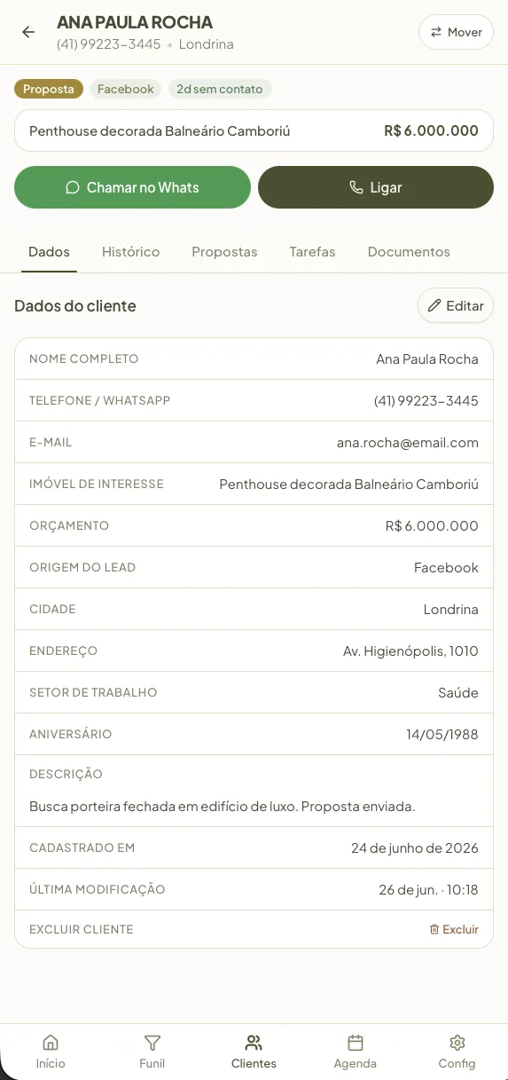 Tela do app BAZE 4