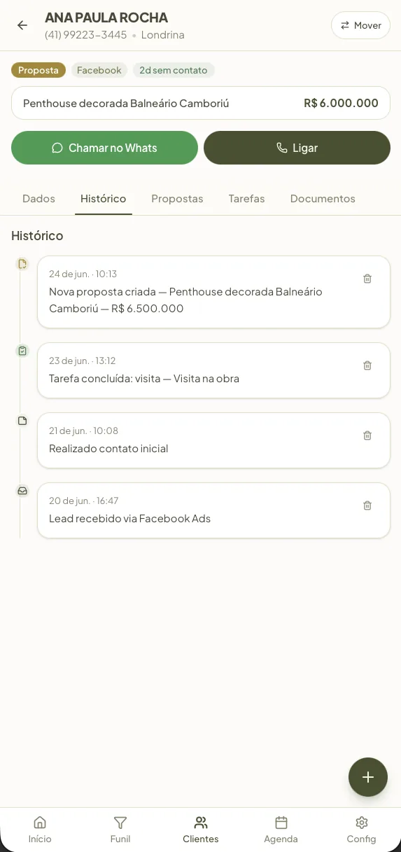 Tela do app BAZE 5
